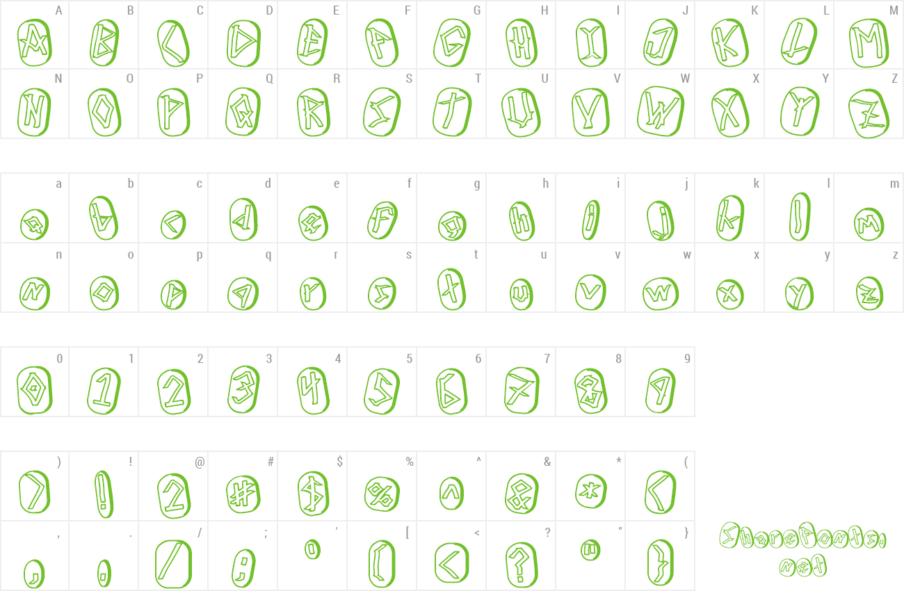 Font Runez of Omega Two preview